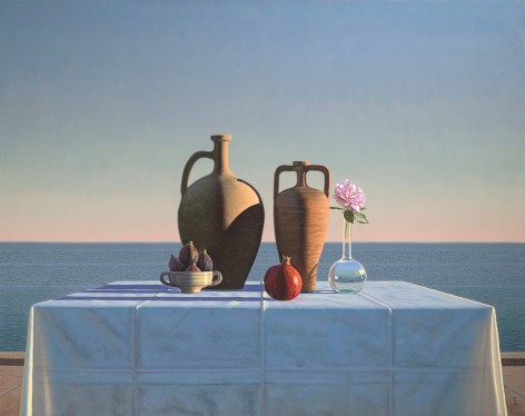 David Ligare (b. 1945), Still Life with Figs, Pomegranate and Rose, 2018