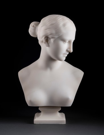 Hiram Powers (1805&ndash;1873) &quot;Bust of the &ldquo;Greek Slave,&quot; 1852. Marble, 15 in. high x 9 5/8 in. wide x 6 in. deep