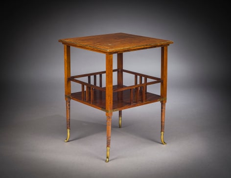 Tiered Square Table in the Aesthetic Taste, about 1880, A. &amp;amp; H. Lejambre, Philadelphia (active 1865&ndash;1907)