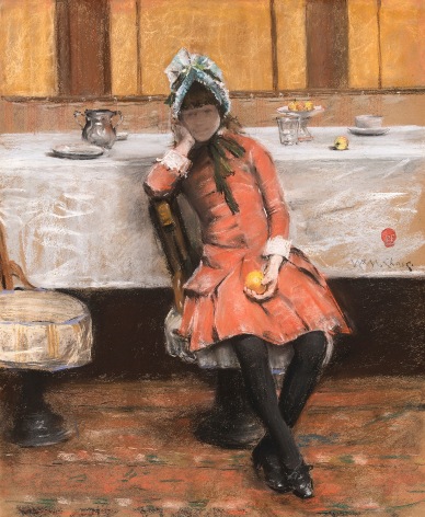 William Merritt Chase (1849-1916), Young Girl on a Ocean Steamer, 1883