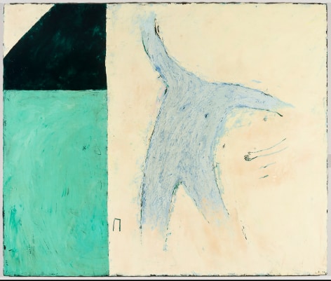 Image of Louisa Chase's Untitled, painted in 1979.  Oil and wax on canvas, 40 1/4 by 48 inches.