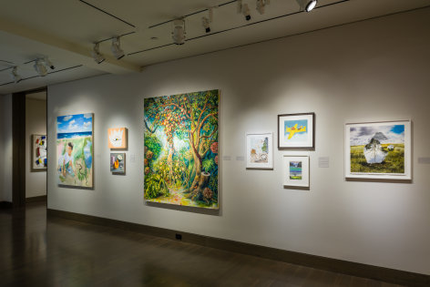 &quot;Summer Selections 2023.&quot; Gallery 3 view with works by James Everett Stanley, Louisa Chase, Amy Weiskopf, Julie Heffernan, Jeanne Brousseau, Honor&eacute; Sharrer, Frank Walter, and Colin Hunt.