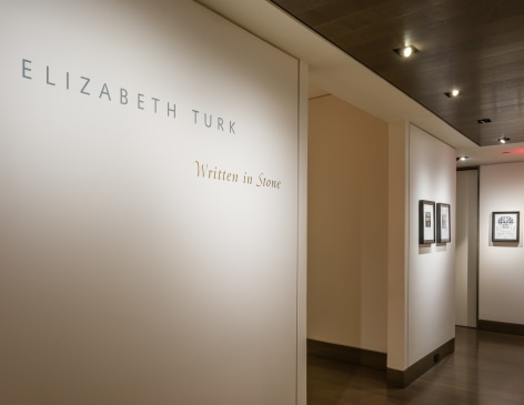 Installation view of Elizabeth Turk: Written in Stone at Hirschl &amp; Adler Modern