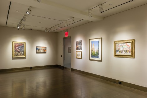 &quot;The Madding Crowd&quot; gallery installation, June 2021. Gallery 3, with works by (left to right) Reginald Marsh, Marc Trujillo, Purvis Young, William Glackens, Frederick Brosen, and Jane Peterson.