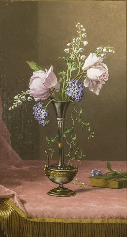 MARTIN JOHNSON HEADE (1819&ndash;1904), &quot;Victorian Vase with Flowers of Devotion,&quot; about 1871&ndash;80. Oil on canvas, 18 x 10 in.