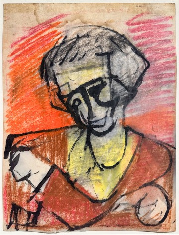 Franz Kline (1910&ndash;1962), &quot;Nijinsky,&quot; 1947. Oil and pastel on paper, 11 1/4 x 8 1/2 in.