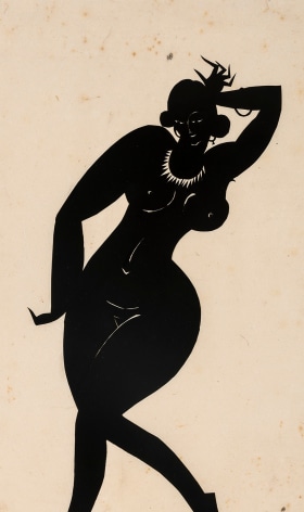 HUNT DIEDERICH (1884&ndash;1953), &quot;Voluptuous Woman.&quot; Paper cutout, 12 x 7 1/2 in.