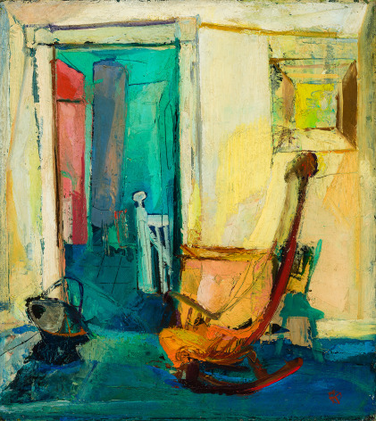Franz Kline (1910&ndash;1962), &quot;Studio Interior,&quot; 1946. Oil on canvas, 18 1/4 x 16 1/4 in.