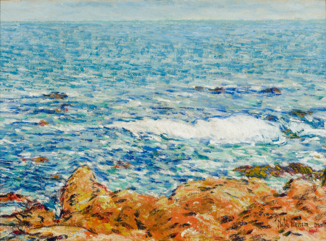 Childe Hassam (1859&ndash;1935), &quot;Seascape: Appledore, Isles of Shoals,&quot; 1902. Oil on canvas, 14 1/4 x 19 1/2 in.