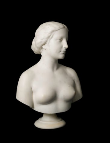 ERASTUS DOW PALMER (1817&ndash;1904), &quot;Resignation,&quot; 1855. Marble, 25 7/8 in. high