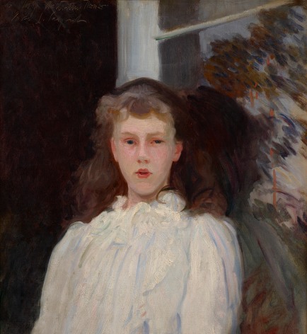 portrait of a girl in white