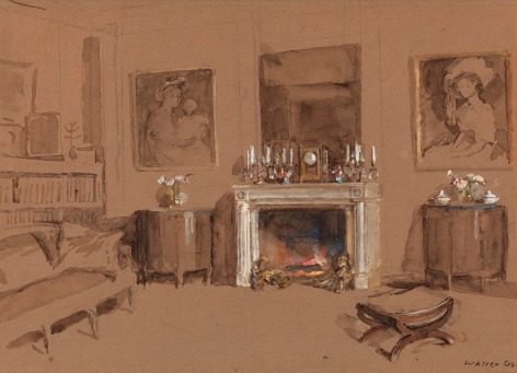 Walter Gay (1856-1937), Interior with Fireplace