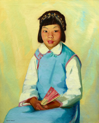 portrait of a girl in blue