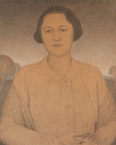 Grant Wood (1892&ndash;1942), Portrait of Mrs. Donald MacMurray, 1933