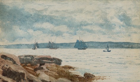 Winslow Homer (1836-1910), Sailboats at Gloucester, 1880