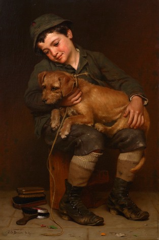 John George Brown (1831-1913), Can&#039;t Get Acquainted, 1888