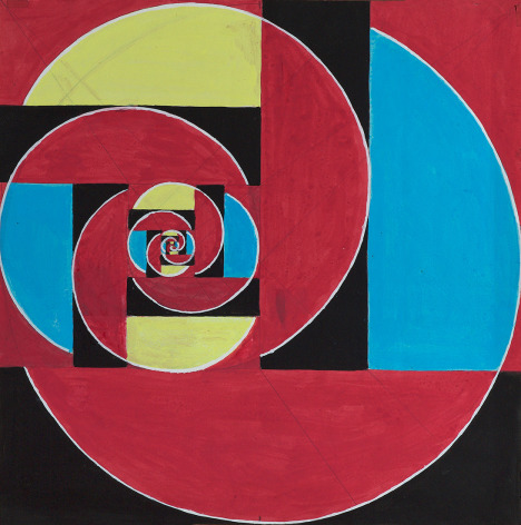 Benny Collin (1896-1980), Untitled (Abstraction in Red, Black, Blue, and Yellow)