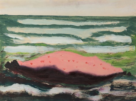 Milton Avery (1885-1965), Pink Island, White Waves, 1959