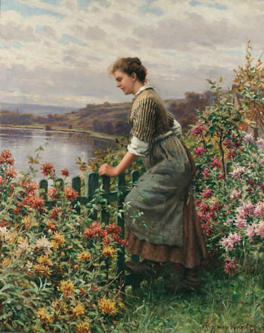 Daniel Ridgway Knight (1839-1924), In the Garden