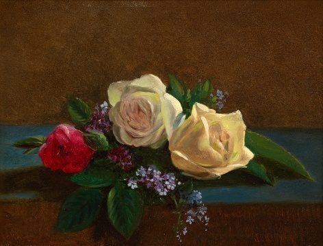 John O&#039;Brien Inman (1826-1896), Still Life with Roses, circa 1866-1878