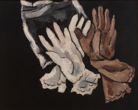 still life with gloves