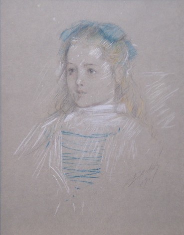 Edwin Austin Abbey (1852-1911), Portrait of a Girl, 1890