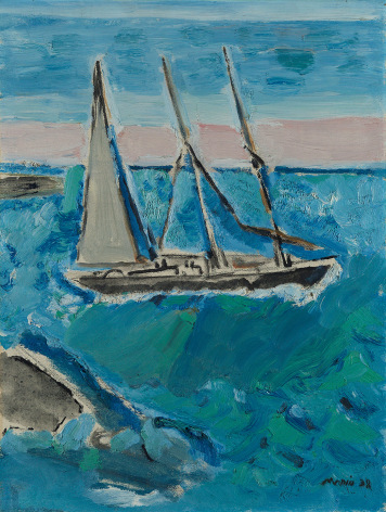 John Marin (1870-1953), Sail Boat and Sea, Maine, 1938