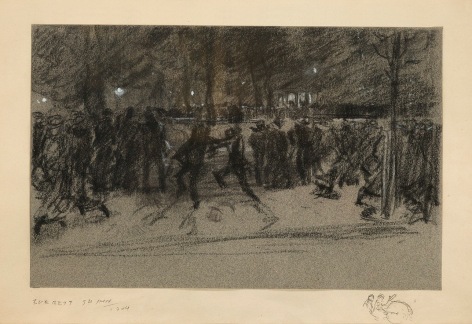 Everett Shinn (1876-1953), The Band, Washington Square, 1904