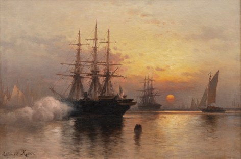 seascape with boat