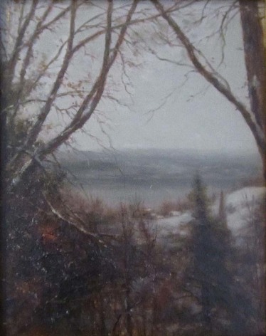 Jervis McEntee (1828-1891), View Through the Trees, Winter