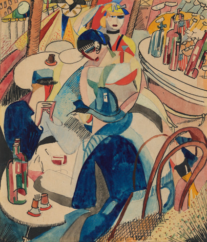 Cecil de Blaquiere Howard (1888-1956), Caf&eacute; Scene in Montparnasse, circa 1916