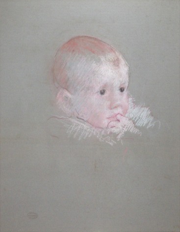 Mary Cassatt (1844-1926), Head of a Baby with Finger in Mouth (George Fiske Hammond), circa 1898