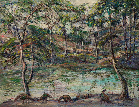 Ernest Lawson (1873-1939), Wild Turkeys, Colorado, circa 1927-1929