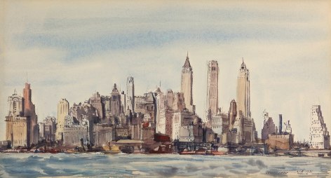 Reginald Marsh (1898 - 1954), New York Skyline, 1931