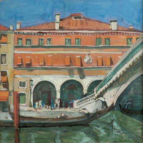 Jane Peterson (1876-1965), At the Foot of the Rialto Bridge, Venice