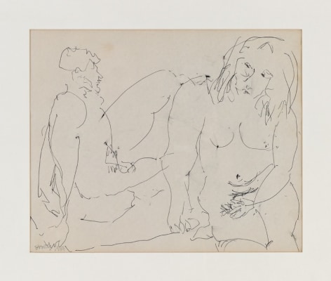 Theodoros Stamos (1922-1997), Figure Drawing, 1949