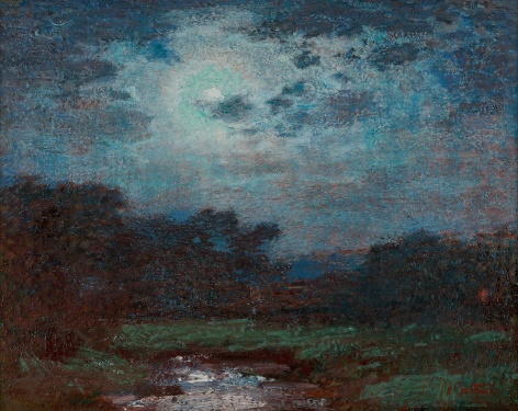 Edward Henry Potthast (1857-1927), Moonlit Scene (Ring Around the Moon), circa 1920s