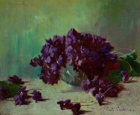 Soren Emil Carlsen (1853 &ndash; 1932), Still Life with Violets, circa 1895