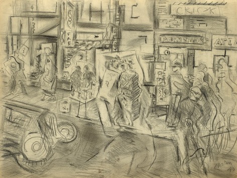 street with figures