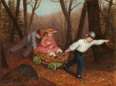 Enoch Wood Perry, Jr. (1831-1915), Collecting Autumn Leaves, 1868