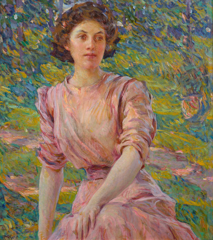 woman in a garden