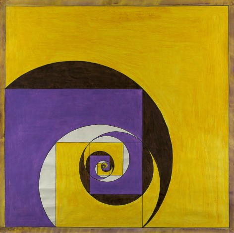 Benny Collin (1896-1980), Untitled (Abstraction in Yellow and Purple)