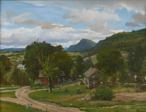 Ogden Minton Pleissner (1905-1983), Crossroads at Pawlet, Vermont