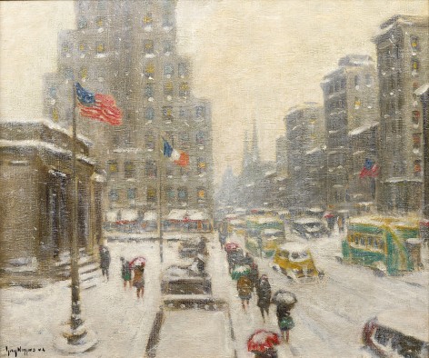 cityscape in the snow