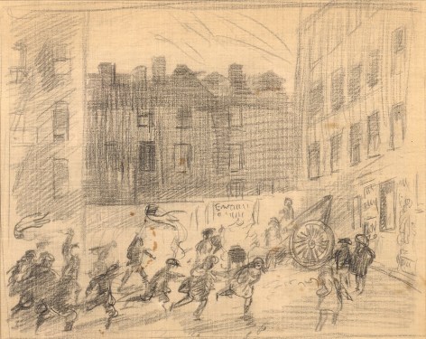 cityscape with figures