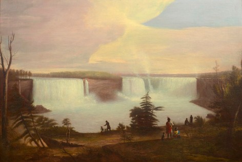 landscape with waterfall