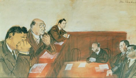Ben Shahn (1898-1969), Senate Hearing, Lafollette and Thomas, 1937