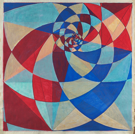 Benny Collin (1896-1980), Untitled (Abstraction in Blue, Red, and White)