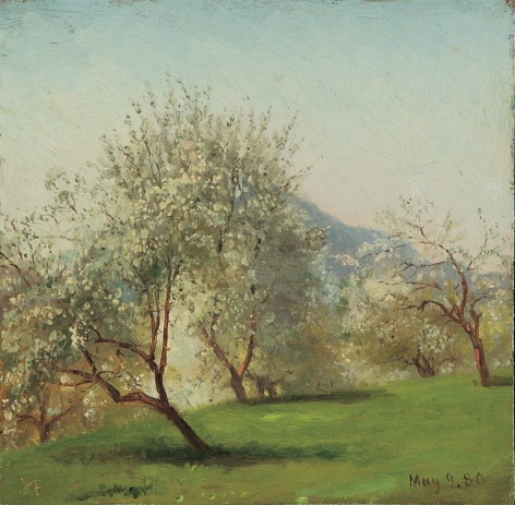 Jervis McEntee (1828-1891), White Flowering Trees