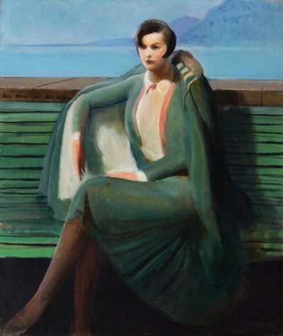 Guy P&egrave;ne du Bois (1884-1958), Lady in a Cloak (Mrs. Charles E. (Fern) Bedaux)